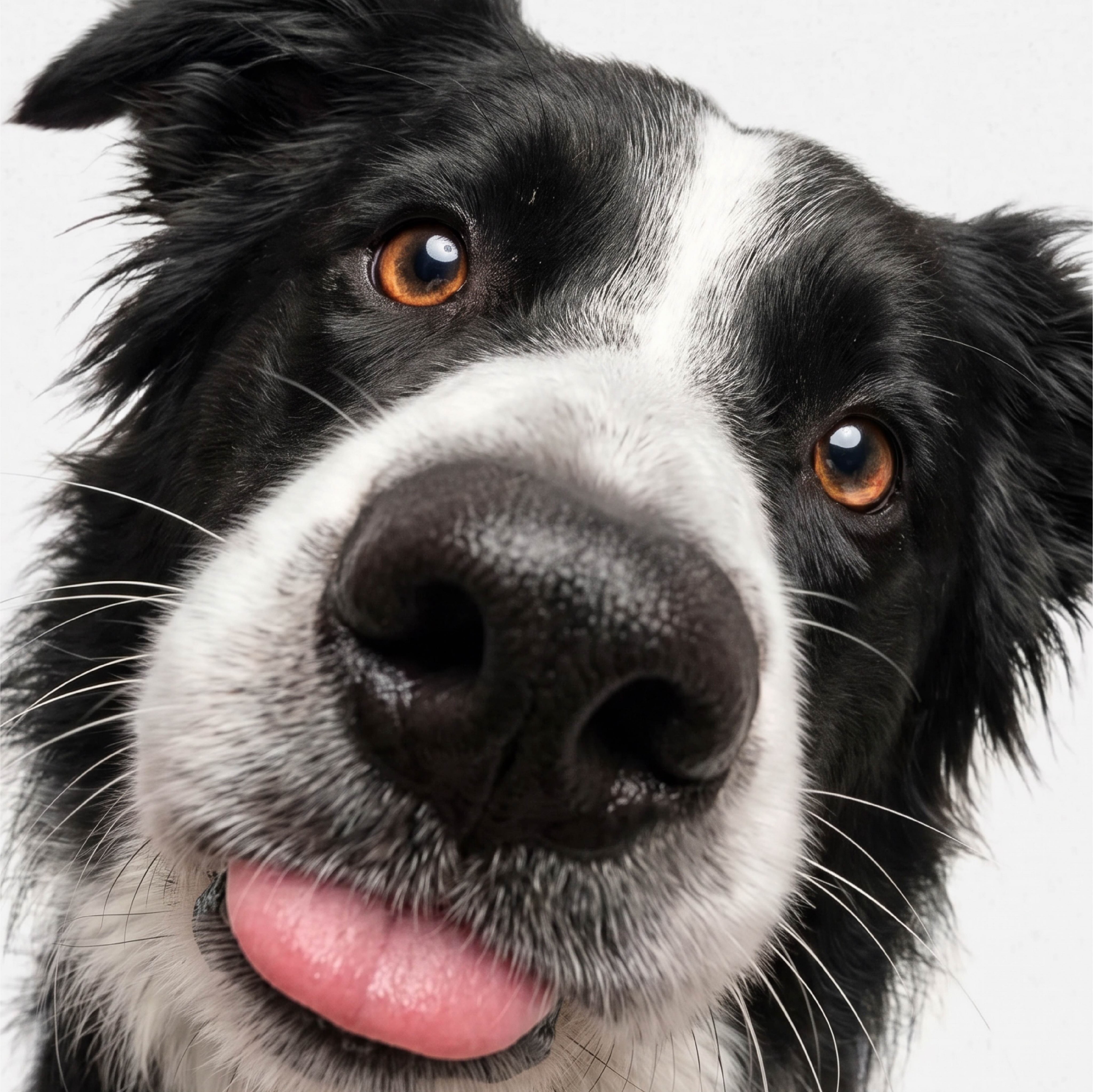 Pet Garden 官方 Instagram 拍攝紀錄：黑白牧羊犬近景肖像