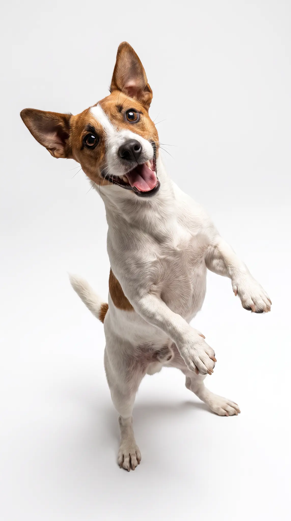 台北寵物攝影：站起來微笑的傑克羅素梗犬